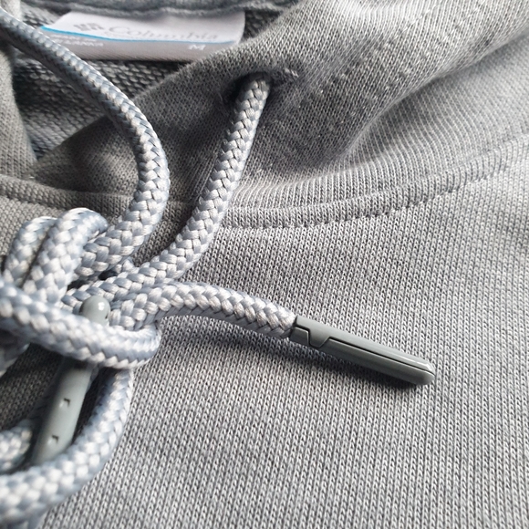 Columbia Women's Logo French Terry Cotton Hoodie Sweatshirt in a Cool Grey Md - Picture 7 of 16